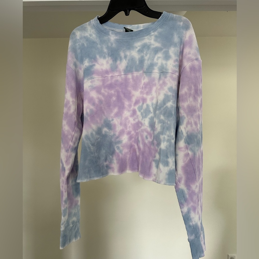Wild Fable tie die thermal, long sleeved crop top - size small
